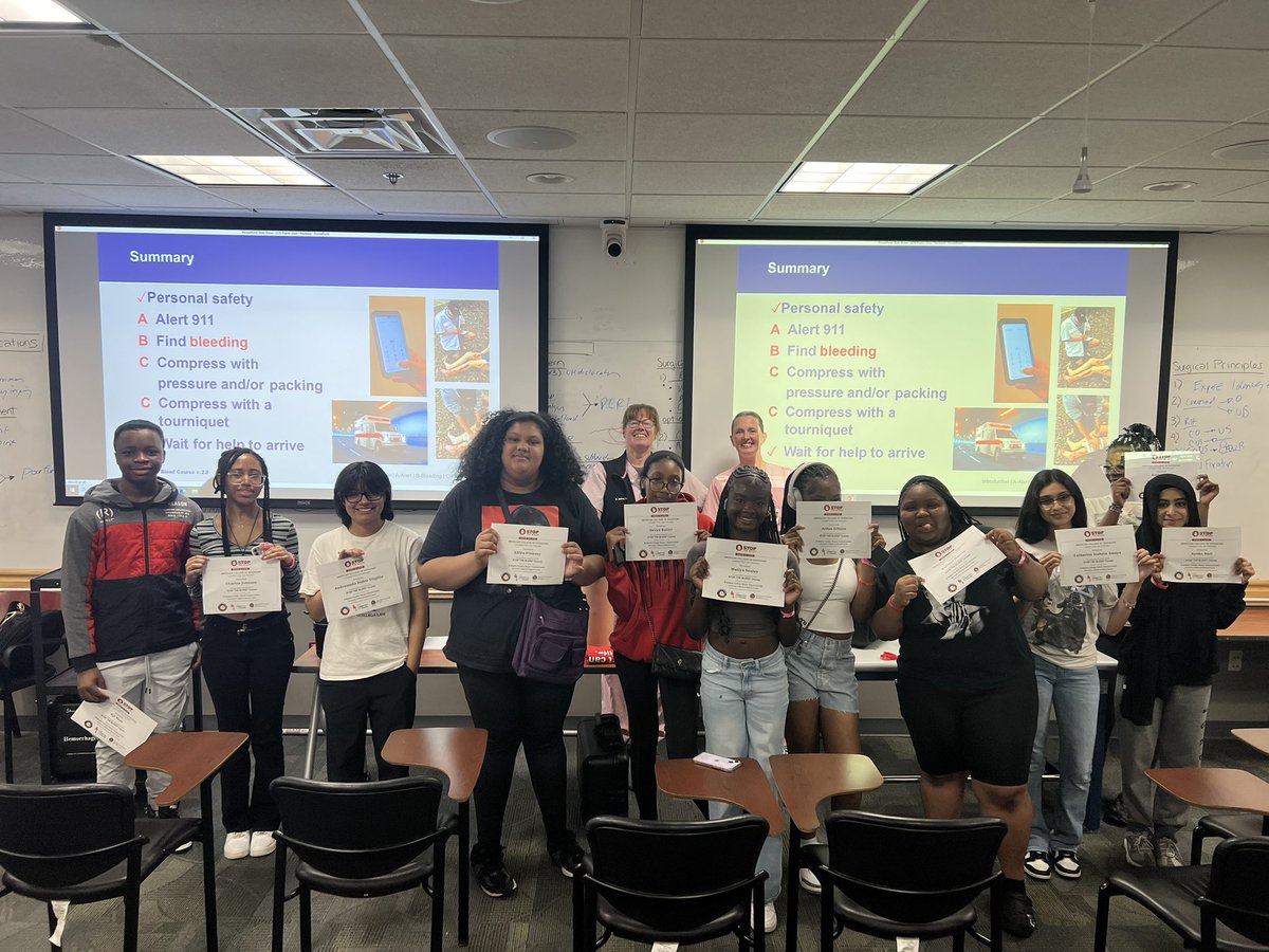 ashapraks's tweet photo. Day 1 of Summer Health care Exploration camp @ University of Maryland, Shock Trauma Center and students got certified in ‘ Stop the 🩸 Bleed’ #stopthebleed @KHarrisSimms @JamelJernigan https://t.co/zRHyCeMzkG