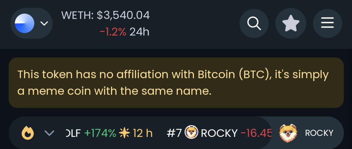 QuigleyNFT's tweet image. Riddle me this @DEXToolsApp 

Why would you put a disclaimer on $BTCB explaining that it is not actually BTC when we've seen hundreds of "BTC" tokens launched over the years without such a warning?

This actually incredibly bullish for @BTC_On_Base 

Higher