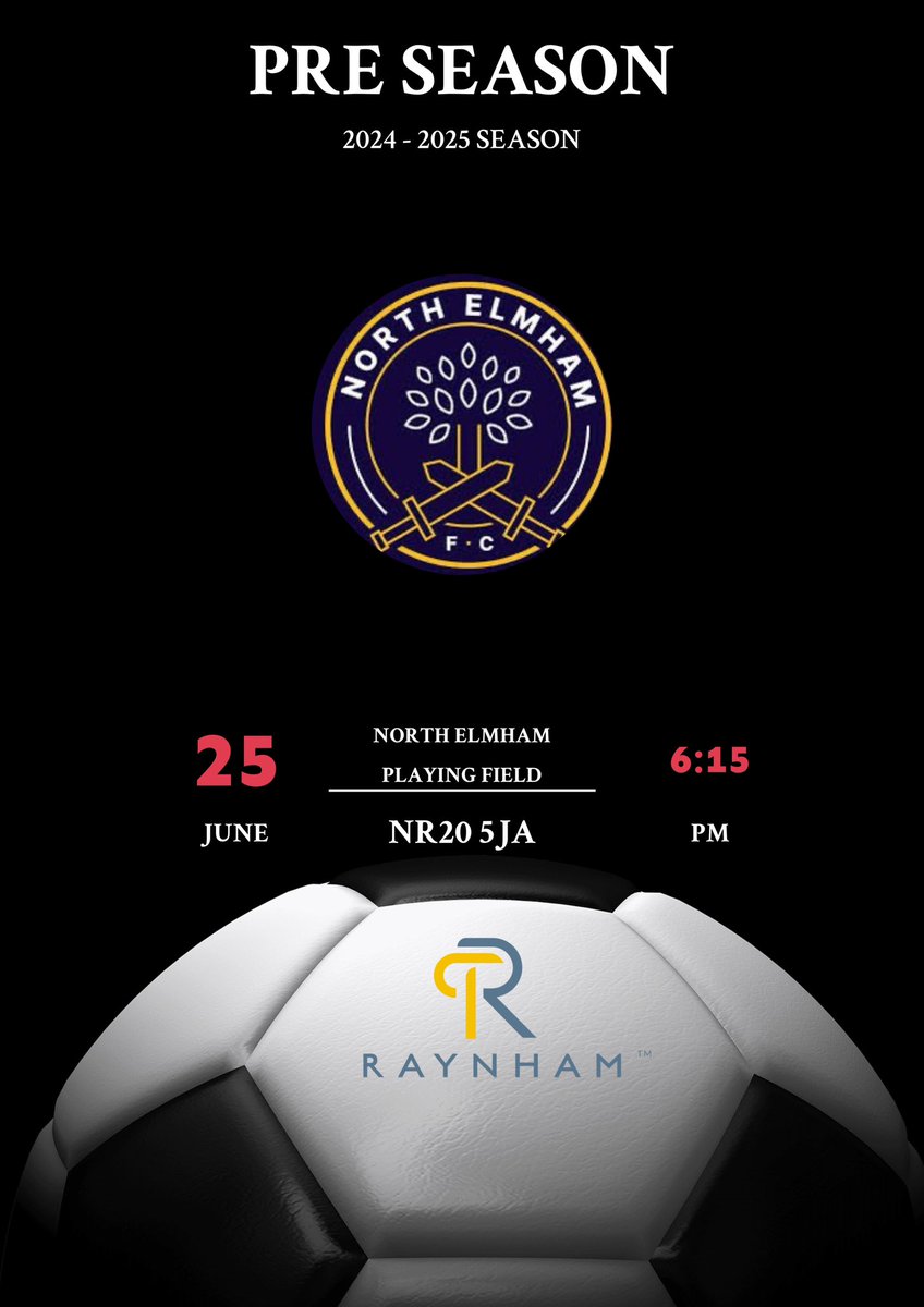 Pre season starts next Tuesday old and new players are welcome as we prepare for the new season!

#UpTheElmham 💙💛