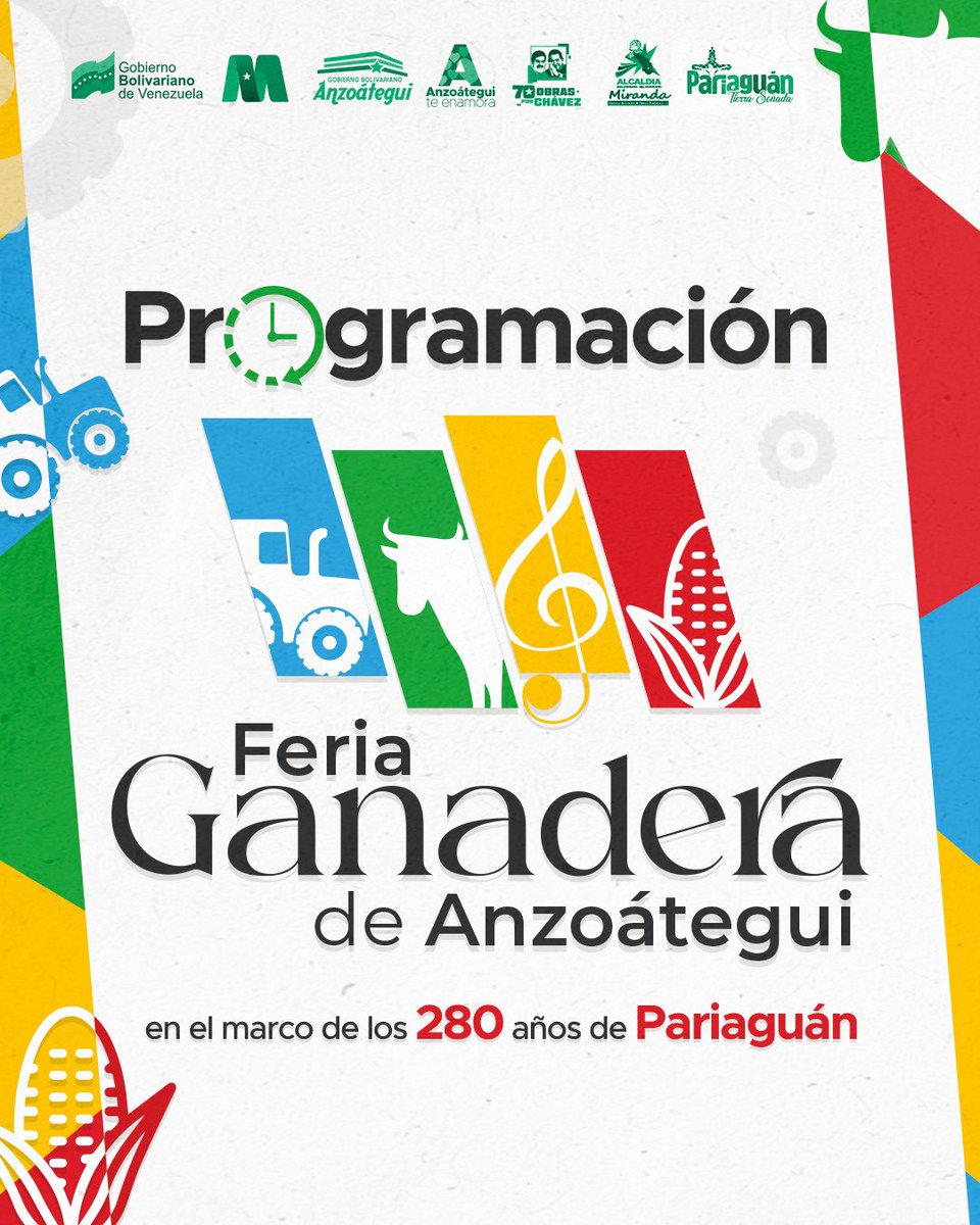 CoranzturVen's tweet photo. ¡Prepárate para la emoción! 🤩

La “Feria Ganadera de Anzoátegui” te espera este 21 y 22 de junio en el Parque Ferial de Pariaguán. 🐮 https://t.co/SDH96GOACW