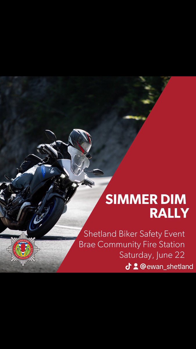Learn vital life saving skills including helmet removal while looking at classic bikes as well as new machines from our partners Shirlaws in Aberdeen. <a href="/Shirlaws1928/">Shirlaws Motorcycles</a> <a href="/fire_scot/">Scottish Fire and Rescue Service</a> <a href="/SFRS_Shetland/">Matt Mason</a>