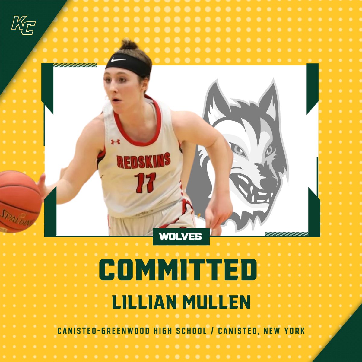 Welcome Freshman Lillian Mullen to the Wolfpack! Lillian joins us from Canisteo-Greenwood High School where she scored 1,000 points as just a sophomore! Welcome Lillian!