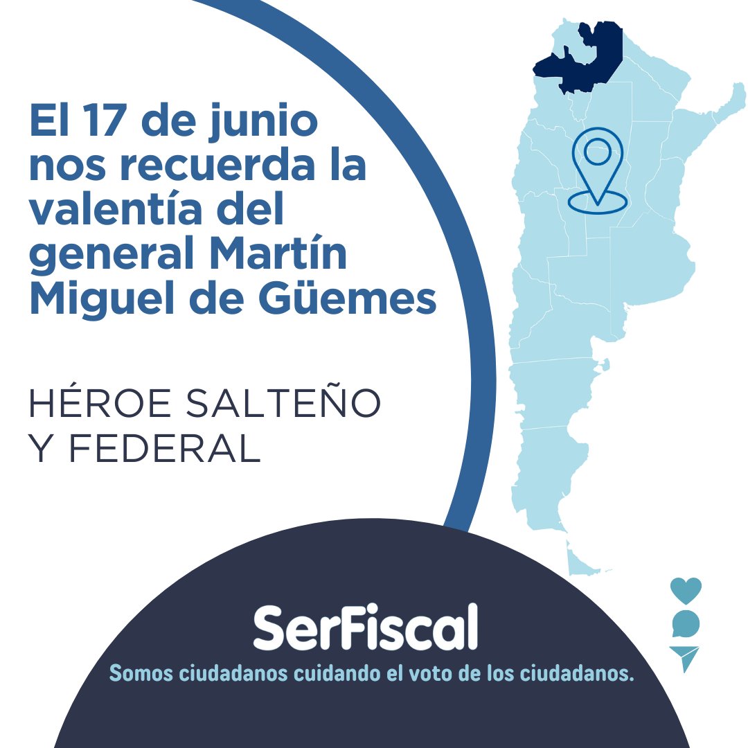 SerFiscal's tweet photo. 🗓 17 de junio Día de la Libertad Latinoamericana #Güemes
#SerFiscal conmemora a sus héroes federales, porque nos motiva el mismo amor por estas tierras. https://t.co/OJWLEIaYhg