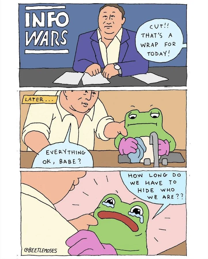 YourAnonNews's tweet photo. Alex Jones behind the scenes https://t.co/b4CFysaz32