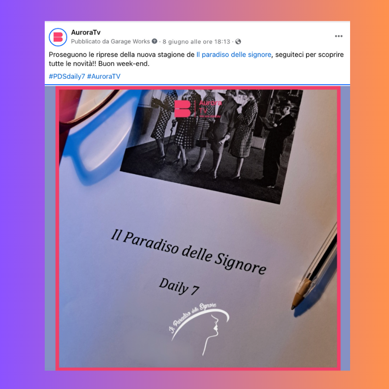 Anche quest'anno seguiremo la comunicazione social de #Ilparadisodellesignore per <a href="/AuroraTvBanijay/">AuroraTv</a>. Gestione social e live dal set.
STAY TUNED!!
#garage11 #gabrielepuzzilli #AuroraTV #PDSdaily7