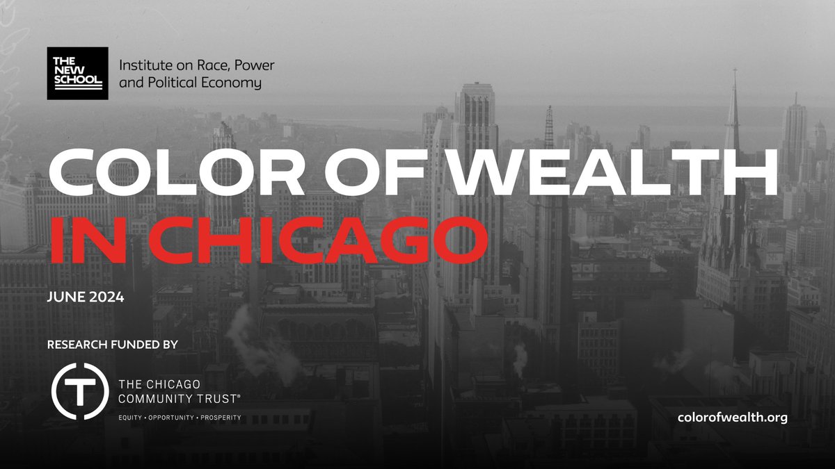 RacePowerPolicy's tweet photo. #ColorOfWealth in #Chicago, our new study funded by and released in partnership with @ChiTrus, provides a never-before-seen look at how wealth intersects with race, ethnicity, and country of origin across the Chicago metropolitan area. https://t.co/WNjXSSspAn https://t.co/Rxr3H9OWk4
