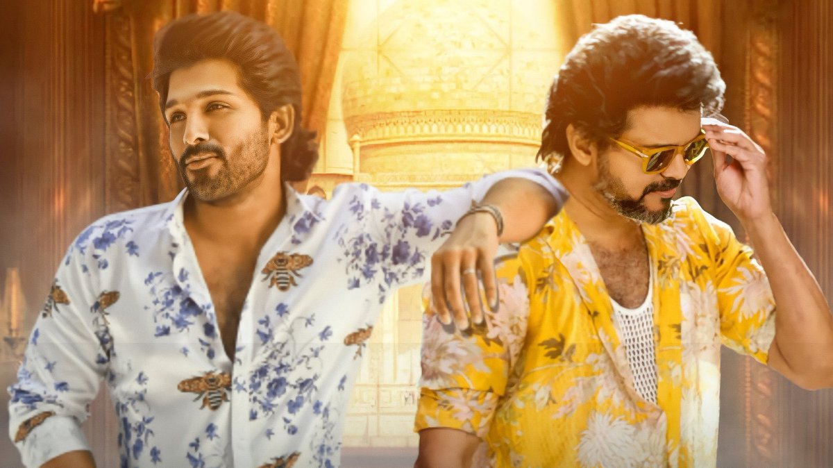 ActorVijayTeam's tweet photo. @alluarjun Looking forward to #Pushpa2TheRule movie. It's going to be an epic ride. Sending best wishes and hugs on behalf of Thalapathy VIJAY and all his fans. We can't wait to see the magic unfold on screen. All the best to the entire team! ❤️ https://t.co/tCtdk1MA3a