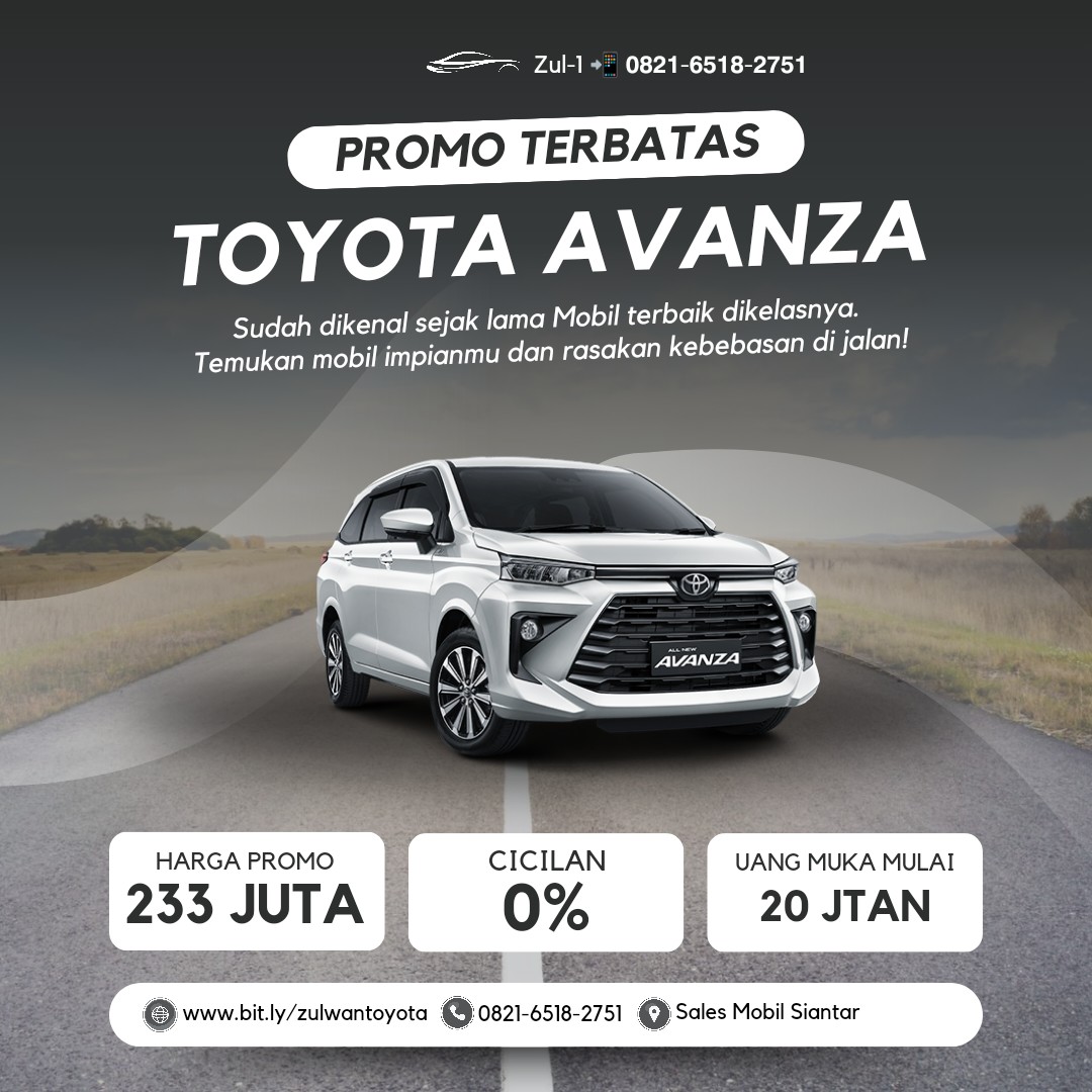 zul_one's tweet photo. Promo Terbatas ! Toyota #Avanza 
Info &amp; order hubungi Zulwan ya 📲 𝟬𝟴𝟮𝟭-𝟲𝟱𝟭𝟴-𝟮𝟳𝟱𝟭 
Thank you;) https://t.co/m2JBjYnSlz
