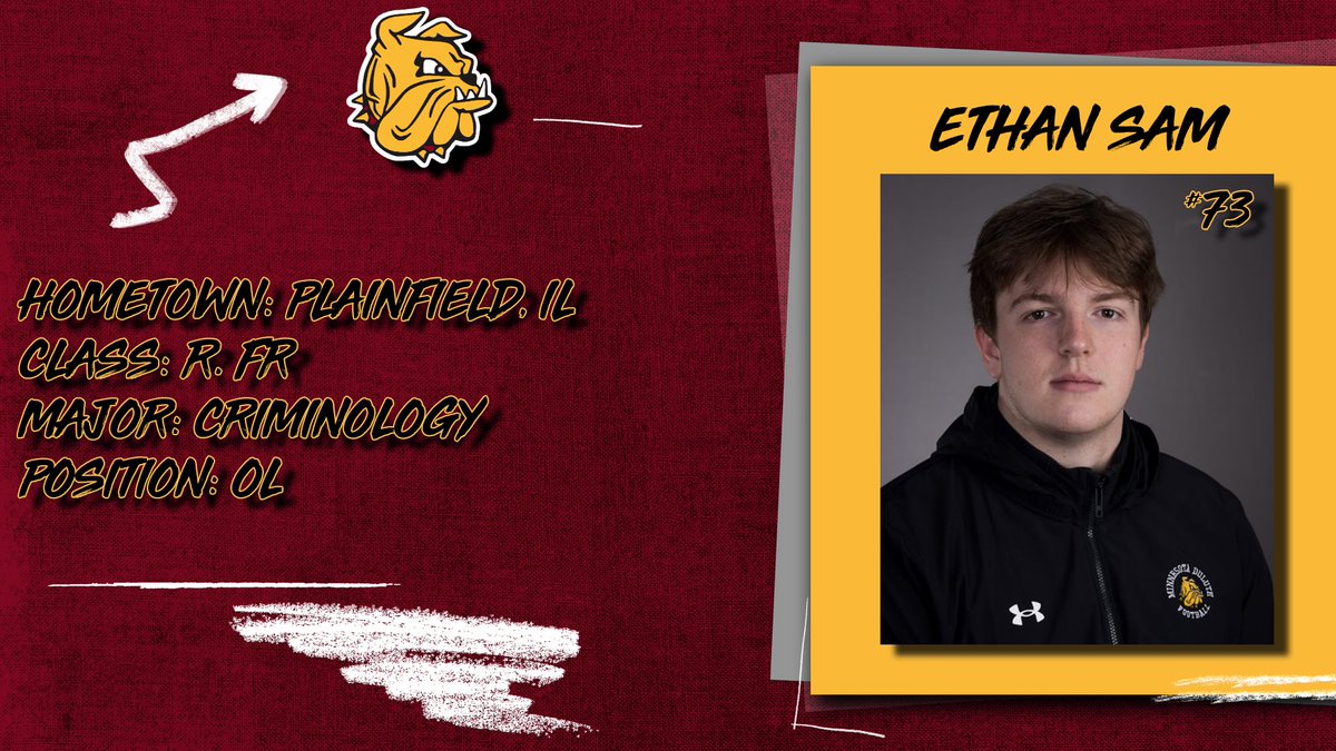 UMD_Football's tweet image. 7⃣3⃣ Days til kickoff!

Player Spotlight: Ethan Sam

Q: Who is your favorite athlete?

A: "Brian Urlacher is my favorite athlete! I grew up a huge Bears fan and really liked how he carried himself on the field!"

#EarnIt // #BulldogCountry // #100DayCountdown