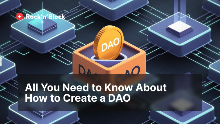 RocknBlockDev's tweet image. 👥 Dive into our comprehensive guide on how to create a DAO! Discover which projects can benefit from #DAOdevelopment, essential features for founders, and a step-by-step guide to launching your own decentralized organization!
Read now 🔸 rocknblock.io/blog/how-to-cr…