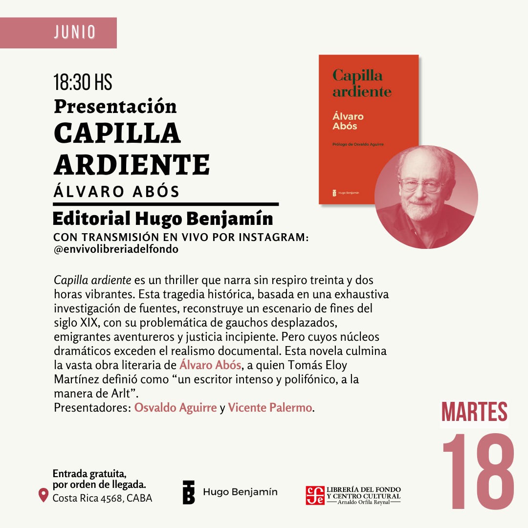 📚Presentación de libro: Capilla Ardiente 🔥

🗓Martes 18/06

📍Librería del fondo (Costa Rica 4568)

⏰ 18:30hs

¡No te lo pierdas!

.
.
.
#libro #leer #leo #yoleo #leyendo #book #books #read #reading  #recomendaciones #recomendado #librosymaslibros #librosrecomendados #cultura
