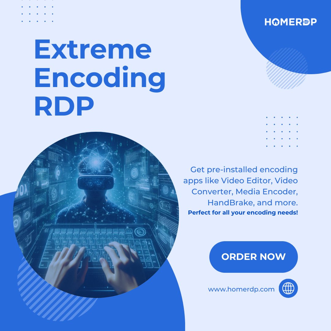 Homerdpcom's tweet photo. Looking for Extreme Encoding RDP? Get super high CPU encoding with pre-installed apps like Video Editor, Media Encoder, and more for just $29.99/month! 🚀💻
Upgrade now! https://t.co/44KJWevUfn
#EncodingRDP #HighPerformance https://t.co/wWQG0I6tsq