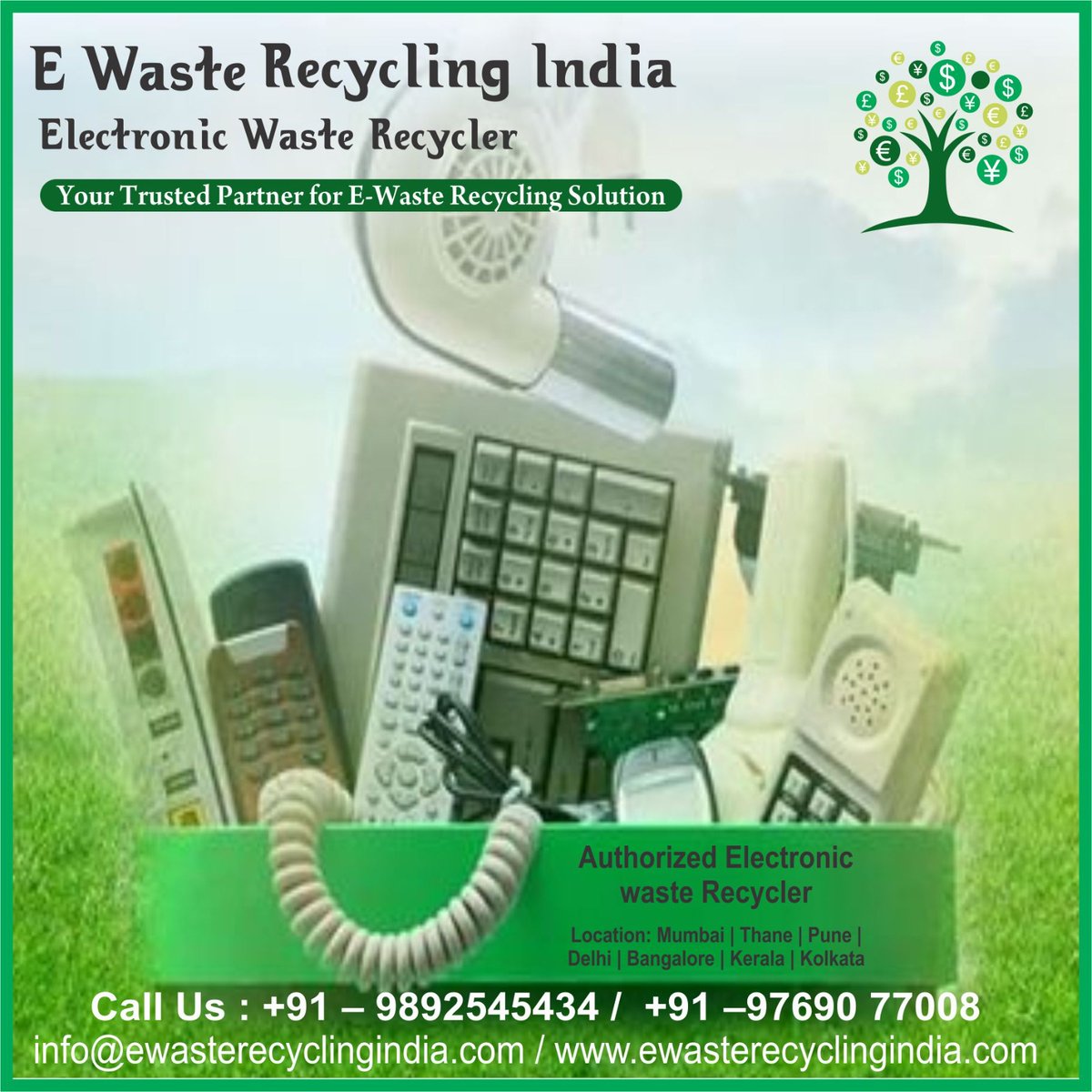 Samir Patel (@samirpatel34) on Twitter photo Contact us if you have any e-waste for disposal/recycling. Let's schedule a call to brief you about the services we provide in e-waste recycling programs.
Call Us : + 9892545434 / 919769077008
Mail Us : info@ewasterecyclingindia.com
ewasterecyclingindia.com Contact us if you have any e-waste for disposal/recycling. Let's schedule a call to brief you about the services we provide in e-waste recycling programs.
Call Us : + 9892545434 / 919769077008
Mail Us : info@ewasterecyclingindia.com
ewasterecyclingindia.com