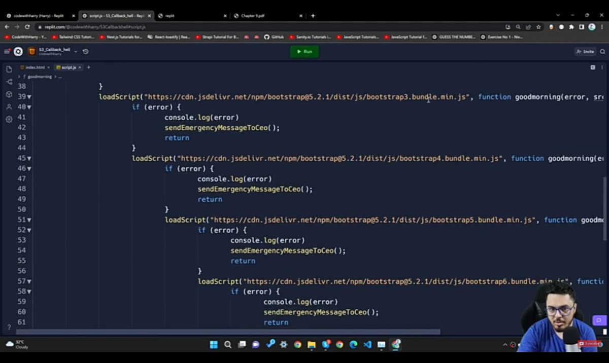 Shubham_806's tweet image. #javascrip 53 lecture
Learn about callback hell & pyramid doom
Doubts class on array in #dsa#c++
Try some classes prectice questions