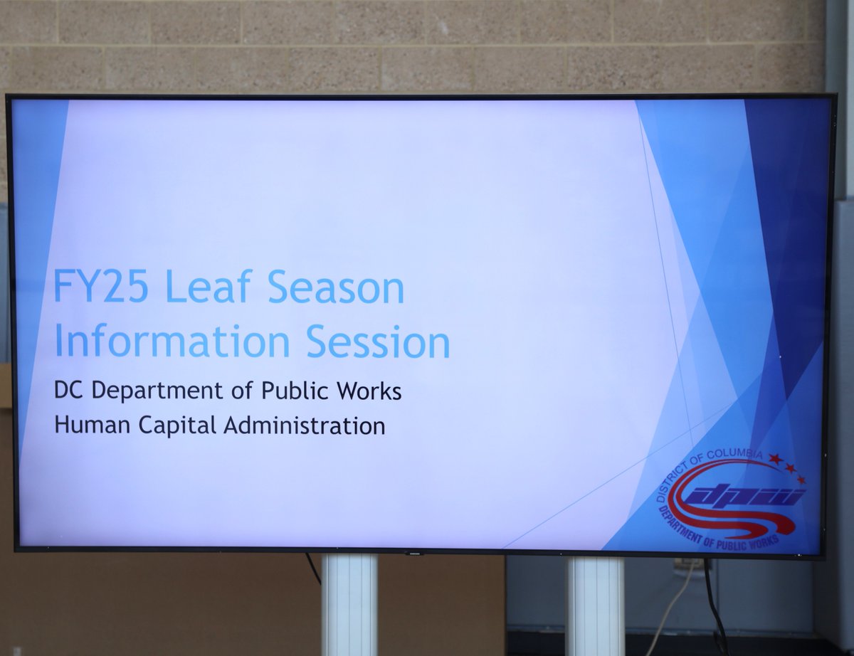 DCDPW's tweet image. 🍃Our 2nd session of the day is in full swing at Deanwood Rec Center! If you're looking for seasonal work, there's still time to join our 1 PM and 3 PM info sessions. Come learn about DPW's opportunities for this fall! 🍂 #DPW #LeafSeason #SeasonalJobs