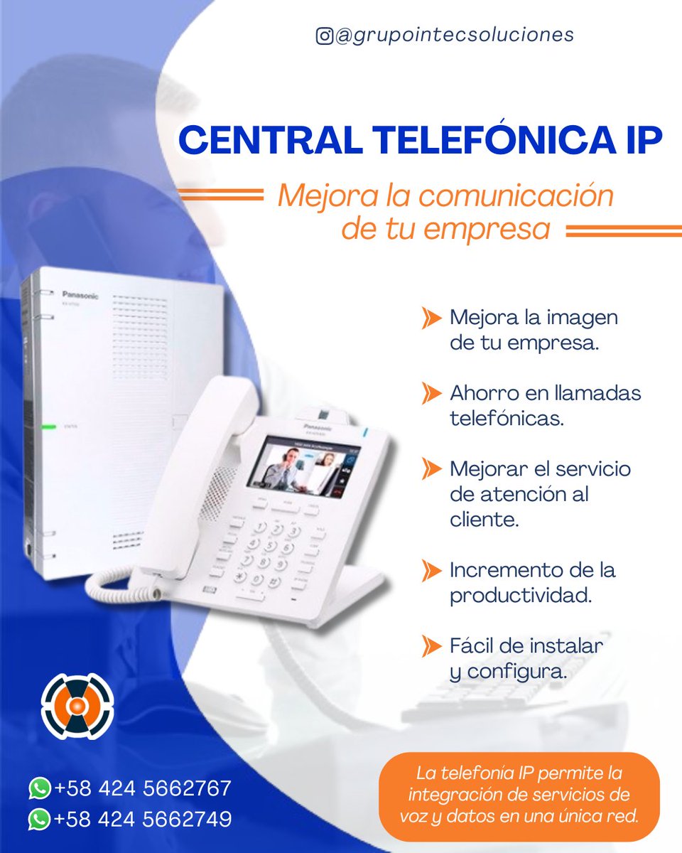 ✅ Unas de las ventajas de las centrales telefónicas IP es que no hay necesidad de cableado telefónico. Los teléfonos IP utilizan la red de datos, son muy fáciles de instalar y se manejan a través de una interfaz de configuración basada en web.