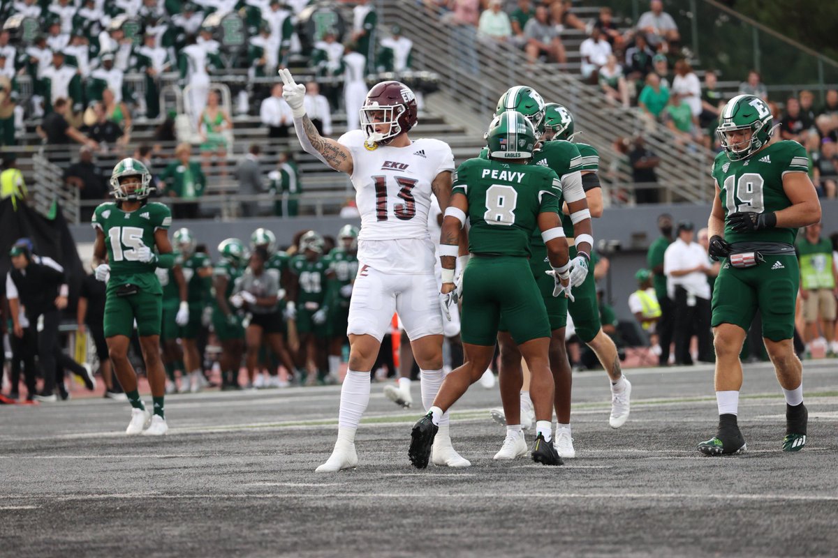 EliteEndzone's tweet photo. MEET THE TEAM 🧵:

Dakota Allen came to Eastern Kentucky as a quarterback where he played 4 seasons before making the switch to Tightend. During the 2 seasons at Tightend he went on to set multiple school records. He is currently a NFL free agent with multiple NFL workouts. https://t.co/soQ92T48mq