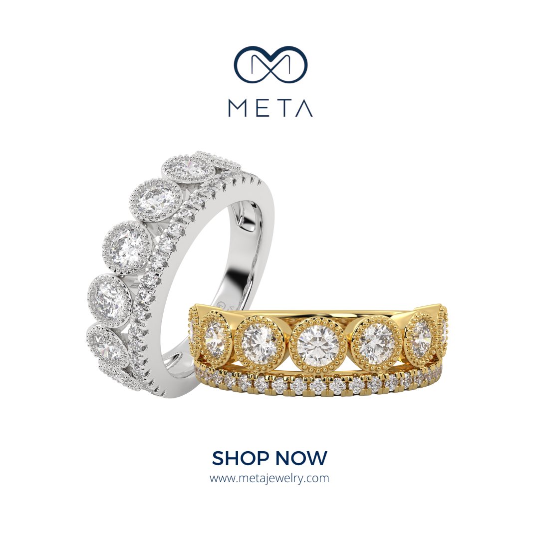 Meta_Jewelry's tweet photo. A glimmer of forever on your finger.

#diamondrings #jewelry #rings #goldrings #metajewelry #statementpieces #sparklingbands #yourforeverring #perfectringstack #finediamondjewelry #goldanddiamond #newringbands https://t.co/JDnVCkzEea