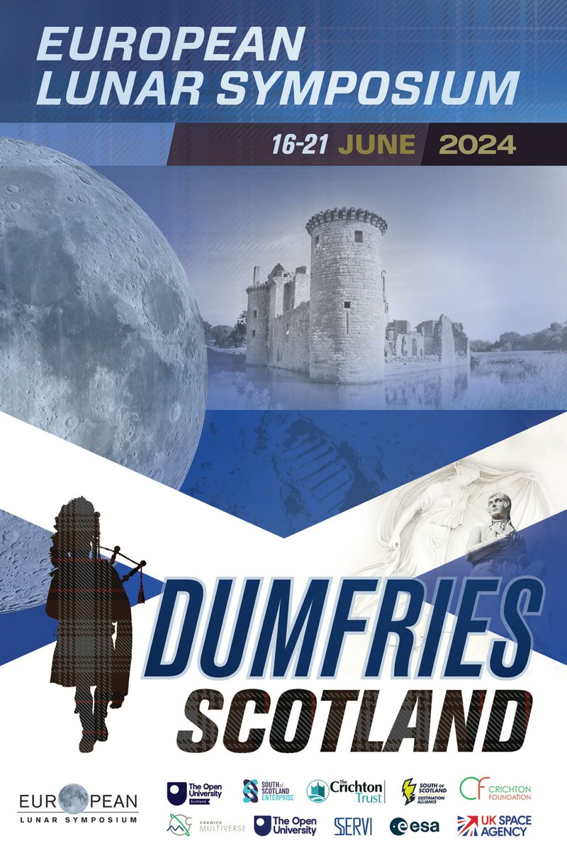 DG Council Empowering Communities (@dgcempowerment) on Twitter photo European Lunar Symposium 2024 - DUMFRIES
Solstice Seminars - The Cutting Edge of Lunar Exploration
🗓️ Thursday 20 June 2024
📍 Crichton Memorial Church, The Crichton, Dumfries DG1 4ZZ
🕡 18:30 - 21:30
The <a href="/OpenUniversity/">The Open University</a> Scotland is delighted to co-host this public event in European Lunar Symposium 2024 - DUMFRIES
Solstice Seminars - The Cutting Edge of Lunar Exploration
🗓️ Thursday 20 June 2024
📍 Crichton Memorial Church, The Crichton, Dumfries DG1 4ZZ
🕡 18:30 - 21:30
The <a href="/OpenUniversity/">The Open University</a> Scotland is delighted to co-host this public event in