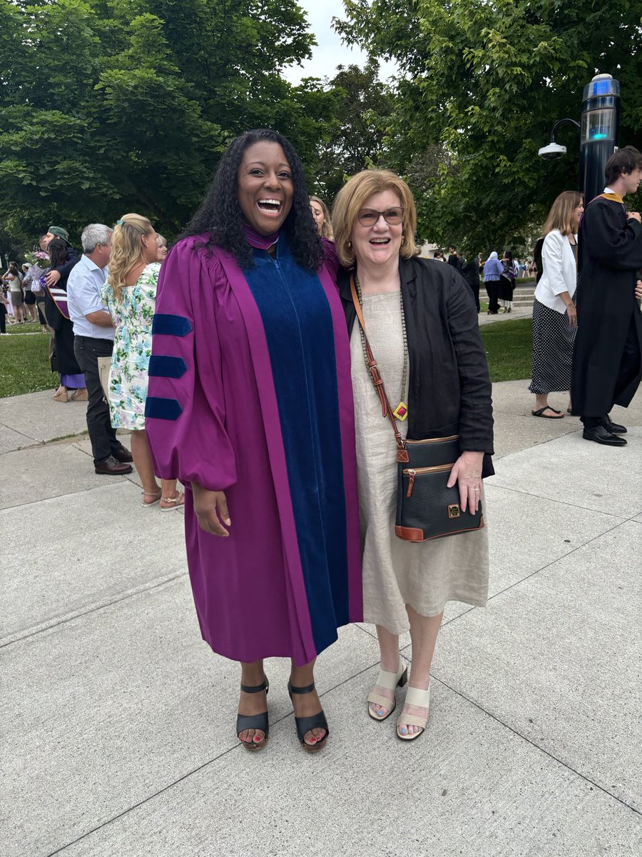 FionaWebster1's tweet photo. This brilliant student walked across the stage to accept her PhD and is already on her way to take up a tenure stream position in July! Congrats Dr Michelle Solomon, it’s been a joy to be your supervisor. ⁦@MichelleSSolo⁩ https://t.co/GI5kndBhMz