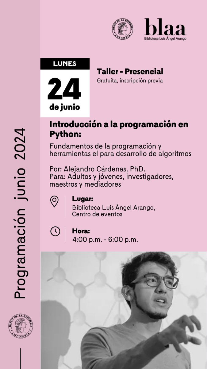 astrosvd's tweet photo. 🚨 La próxima semana, eventos abiertos al público (gratuitos) en la Biblioteca Luis Ángel Arango @BancoRepublica como parte del Latin American Conference on Astrophysics and Relativity (LACAR). https://t.co/4FIA2Q4SZb