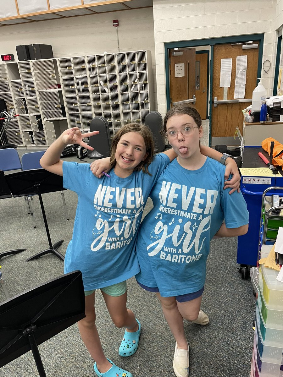 Well, apparently you never underestimate two girls who play the Baritone! :) <a href="/jcityTNschools/">JohnsonCitySchools</a>  #JCSBands #lovingmusic