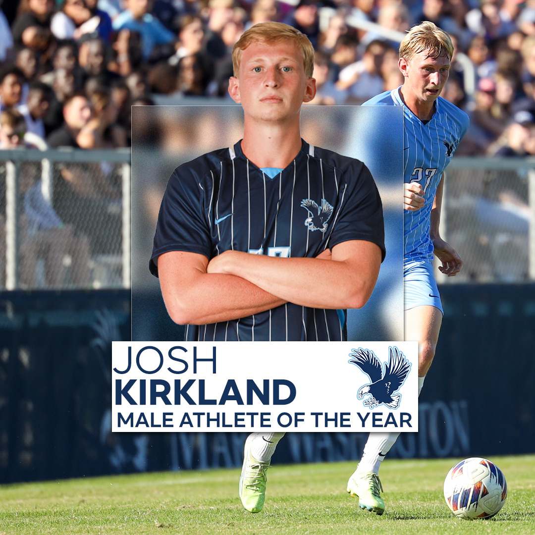 𝐌𝐚𝐥𝐞 𝐀𝐭𝐡𝐥𝐞𝐭𝐞 𝐨𝐟 𝐭𝐡𝐞 𝐘𝐞𝐚𝐫 👏

Fifth-year senior men's soccer All-American, Josh Kirkland, has been named winner of the 2023-24 University of Mary Washington Male Athlete of the Year, repeating as the winner for the second straight year!

#GetDirtyGoWash 🦅