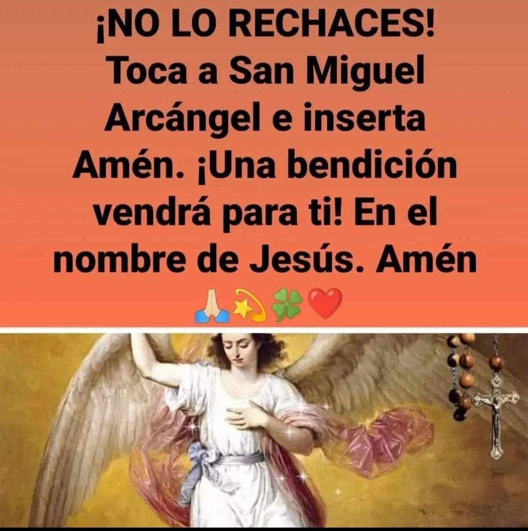 SharinTarot's tweet photo. 💜 TOCA A SAN MIGUEL PARA QUE NO FALTE SU BENDICIÓN EN TUS DIAS DALE ME GUSTA 🙏#brujas #brujeria #magia #magiaritualesmagicos #espiritualidad #Rituales #ritual #parati #love #amor #hechizos #prosperidad #brujas #brujeria #magiablanca #magia #ritualesmagicos #espiritualidad https://t.co/FBEmKMice3