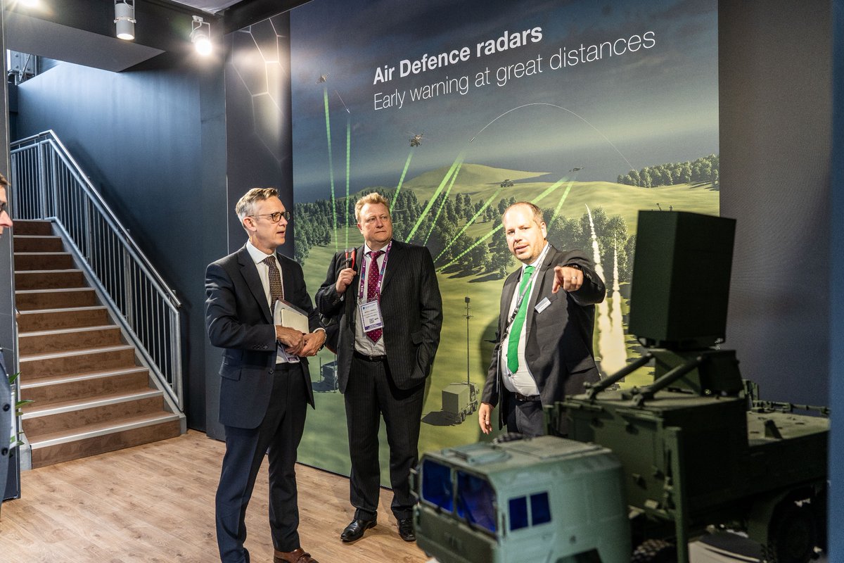 hensoldt's tweet photo. Day 1 at #Eurosatory! In the upcoming days, @HENSOLDT will use this international stage to present its advanced portfolio of sensor solutions such as the #Twinvis passive radar or the #MUSS self-protection system. Looking forward to the next days! #detectandprotect https://t.co/F5jMyV51su