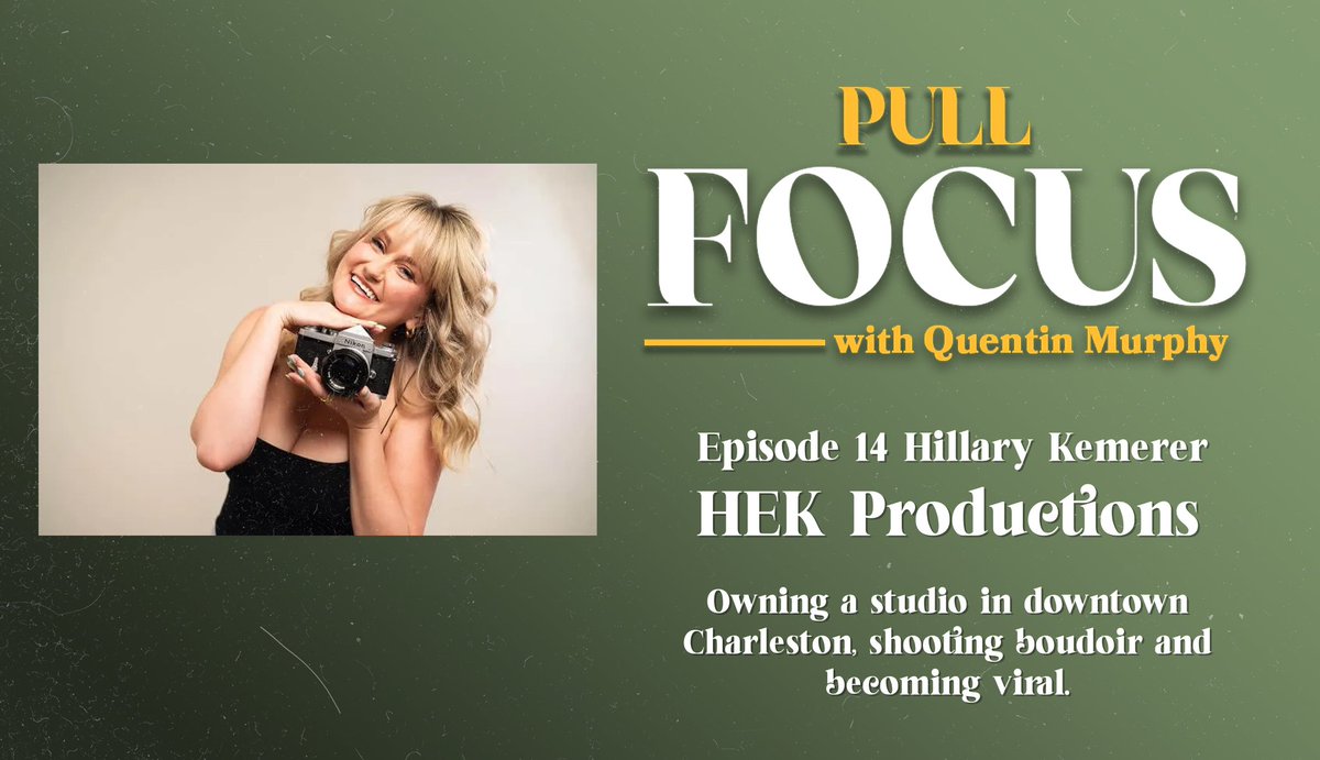 PullFocusPod's tweet image. Episode 14 guest will be Hillary Kemerer, a local WV photographer that has been viral several times along with owning her own studio she’s letting everyone know she’s the boss! 🎙️🗣️

#NeverStopCreating