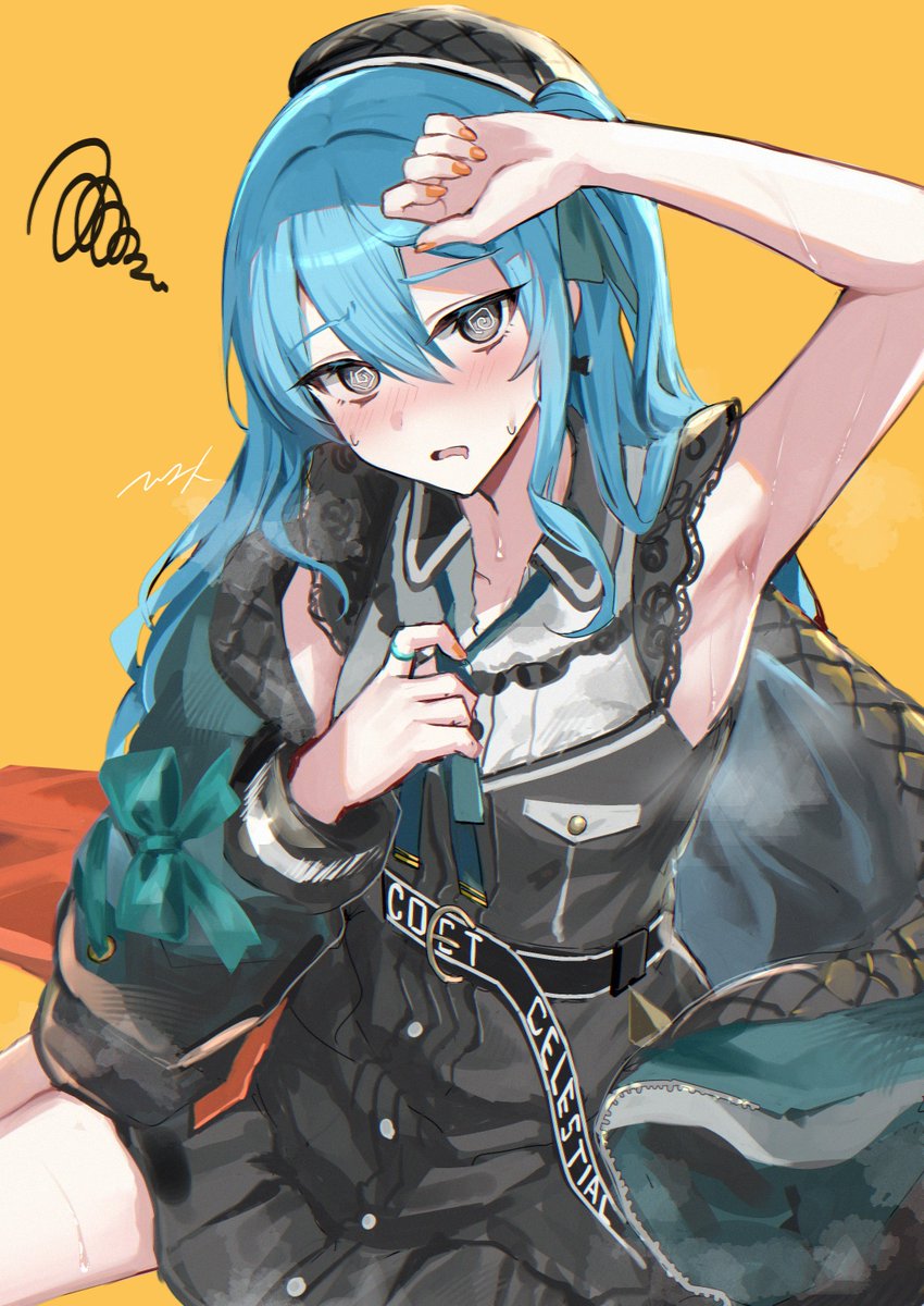 星街すいせい ,星街すいせい(ライブ) 「#ほしまちぎゃらりー『あっつ…』 」|ゲロカス🌕のイラスト