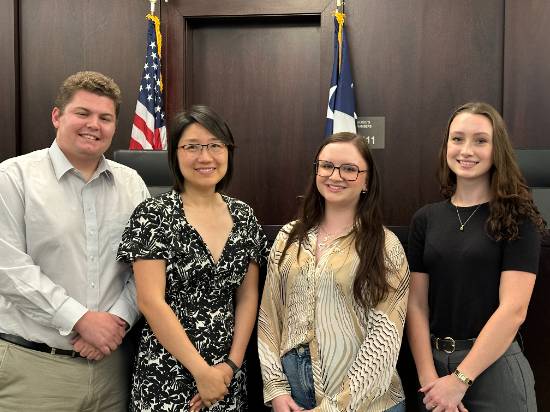 This summer, a UNT Dallas College of Law team will explore the Nuremberg Trials' significance. Madysen Tyson, India Carroll, Weilin (Kris) Lu, and Rian Nealon are competing in the 2024 Nuremberg Moot Court. We're proud to support them! untdallas.edu/news/col_nurem… #UNTDallasLaw #UNTD