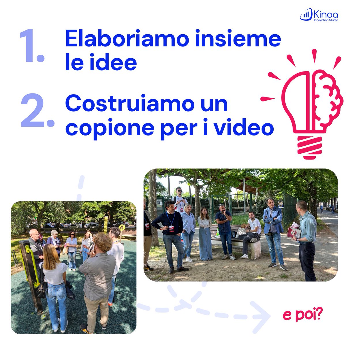🚀🫶 Metodo Reactions: un nuovo modo per creare contenuti digitali in forma partecipativa targato Kinoa!

🤔➡️ In breve, come funziona?

1️⃣ Si riuniscono le persone in un luogo informale adatto alla registrazione video;