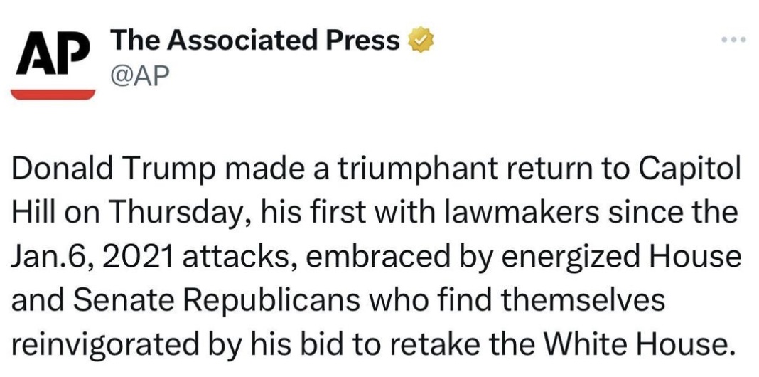 MediaBusters6's tweet image. Last week’s WORST in MSM
So much #BadJournalism -Top 3
1 &amp;amp; 2:
@FoxNews &amp;amp; @nypost for deliberating editing a video to make Biden look lost
3: @AP for calling his return to DC a "triumph" rather than more accurately - #ConvictedFelonTrump returns to the scene of the crime