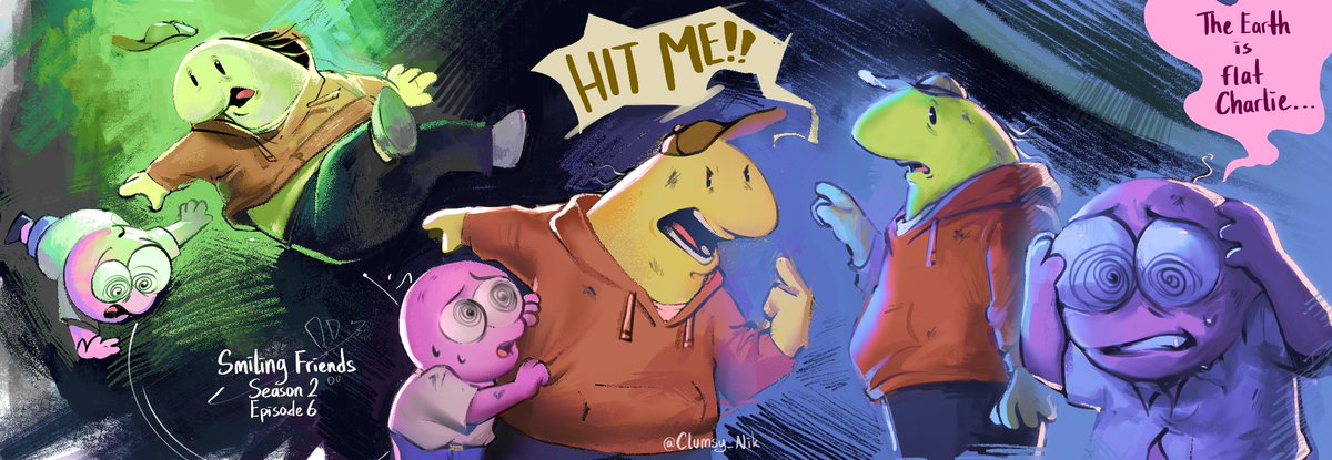 NikiClumsy's tweet photo. Doodling some of my favourite scenes from Smiling Friends, S2E6~!!
#SmilingFriends #smilingfriendsfanart https://t.co/ZhJcuWJuo9