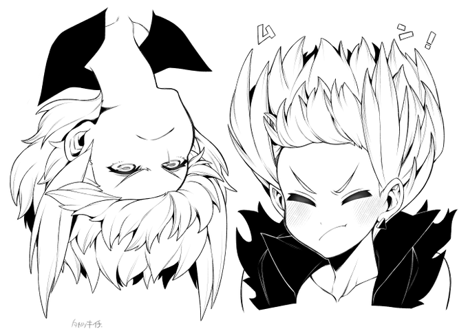 別件作業中に息抜きで描いてたリ🔥
リが髪の毛ぼわってしてるの好き… 