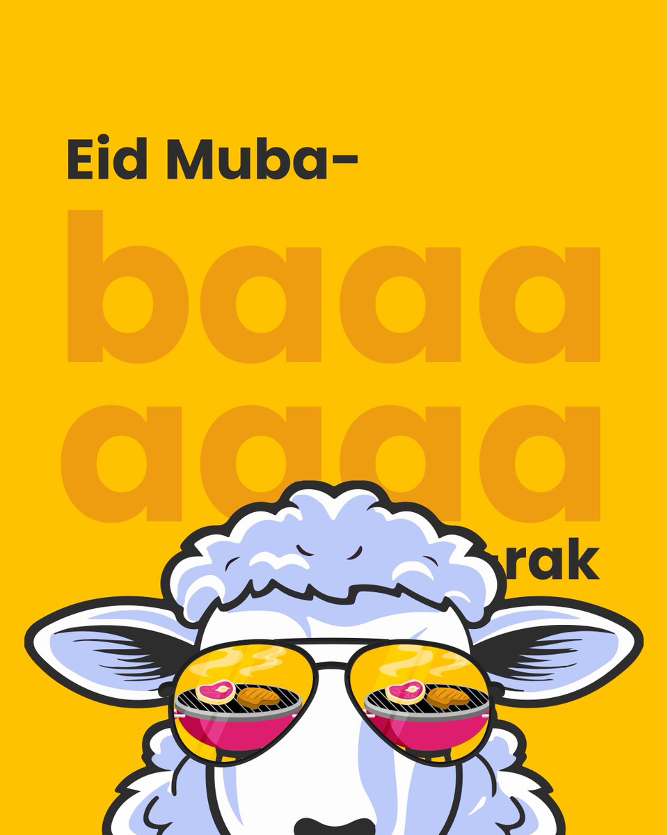 Eid Muba-BAAA-rak! 🐑  What are your Eid celebrations looking like? ✨ 

#Eid #EidMubarak #EidulAdha