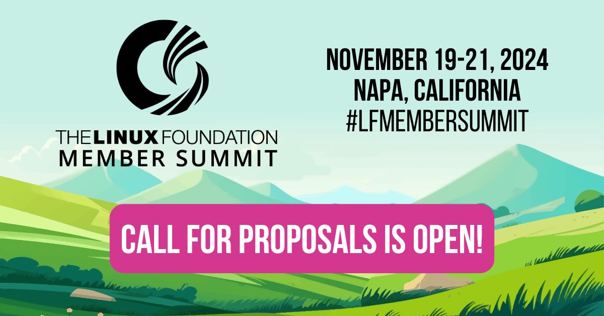 Submit to speak at Linux Foundation Member Summit Nov 19-21 in Napa, CA! 🗣 We can’t wait to see what ideas you have in store. 💡Potential topics include growing &amp; sustaining open source projects, #OSPO, leadership, best practices + MORE! hubs.la/Q02Bz25k0 #LFMemberSummit