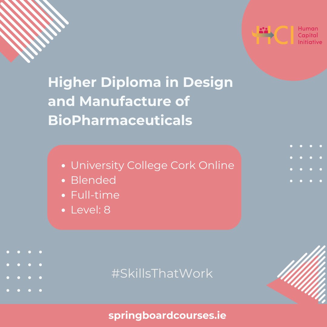 HEA_Skills's tweet photo. Pharmaceuticals is a key area in this year’s #SpringboardPlus and #HCIPillar1 course lists.
Ready to upskill or reskill? This is your chance!
Free and 90% subsidised courses are available in pharmaceuticals.
Find out more here: https://t.co/0hOhQOkrm1
#SkillsThatWork https://t.co/wQVHYk2XPm