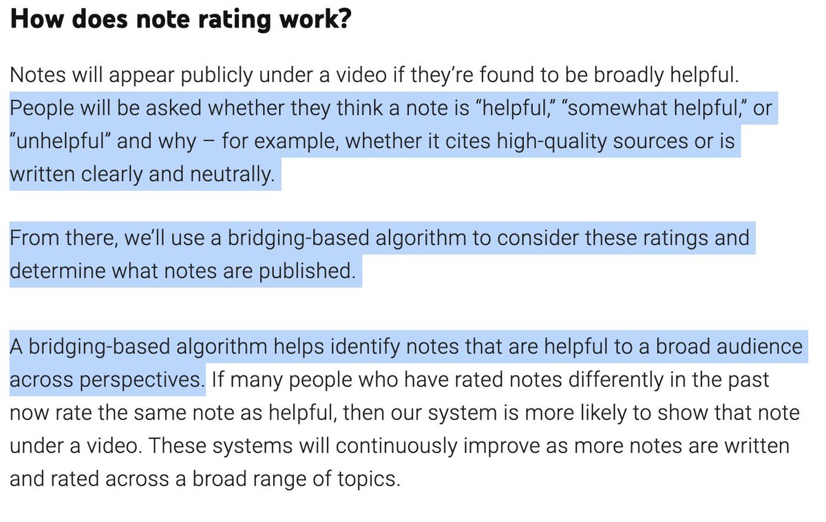 jaybaxter's tweet image. Wow, Youtube is copying Community Notes right down to the nitty gritty details!

They are also going with the same note rating options and algorithm as us