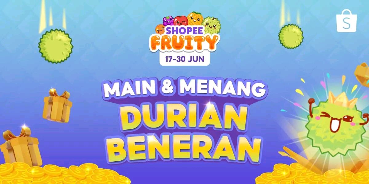 Main &amp; Menang total 150JT Koin dan Durian BENERAN langsung ke rumah-mu!  shp.ee/55q4hik7bod