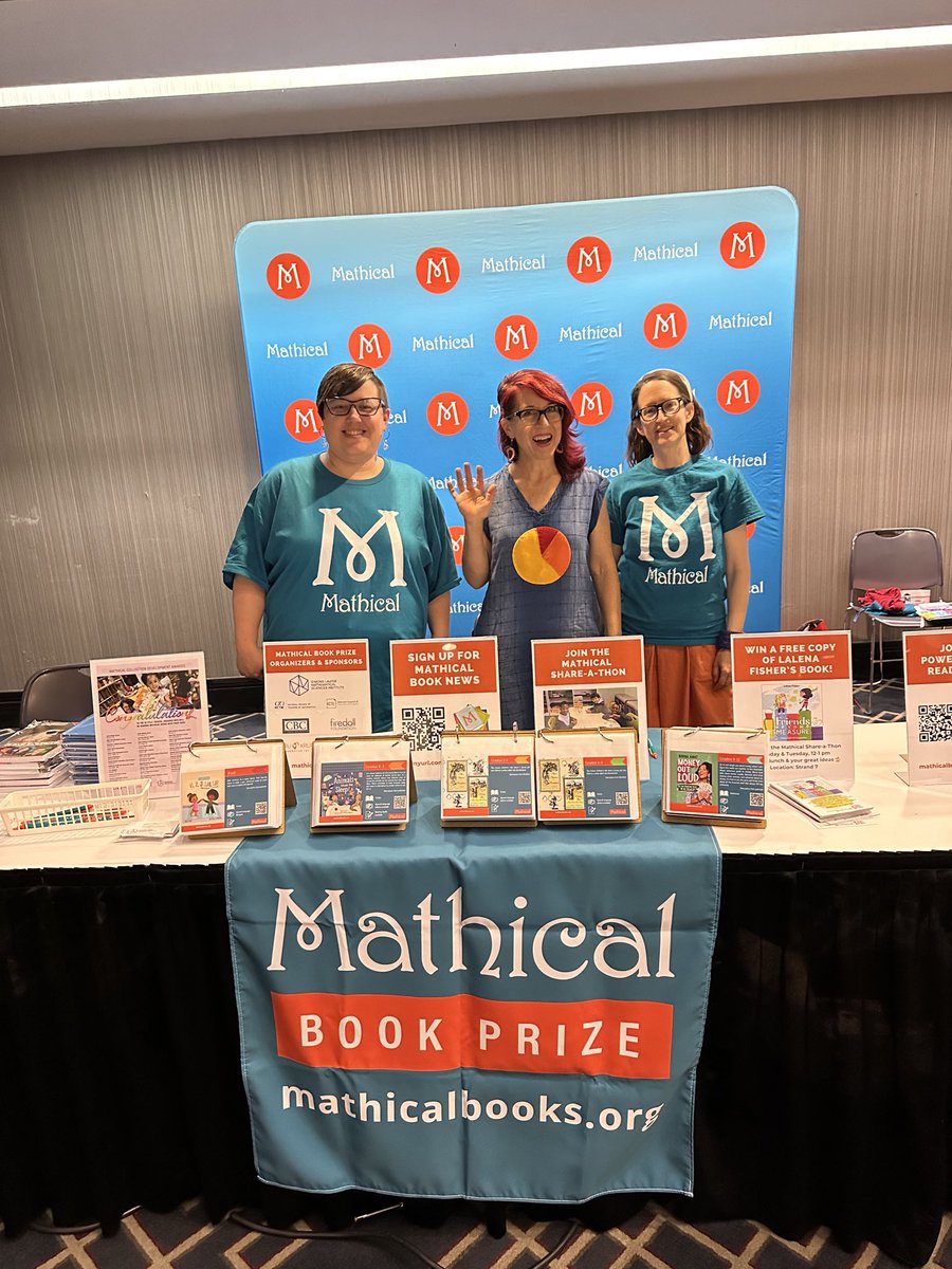NCTM's tweet image. Be sure to stop by the Mathical booth by registration to pick up your complimentary book! #LitMath2024 @LalenaFisher @mathmoves