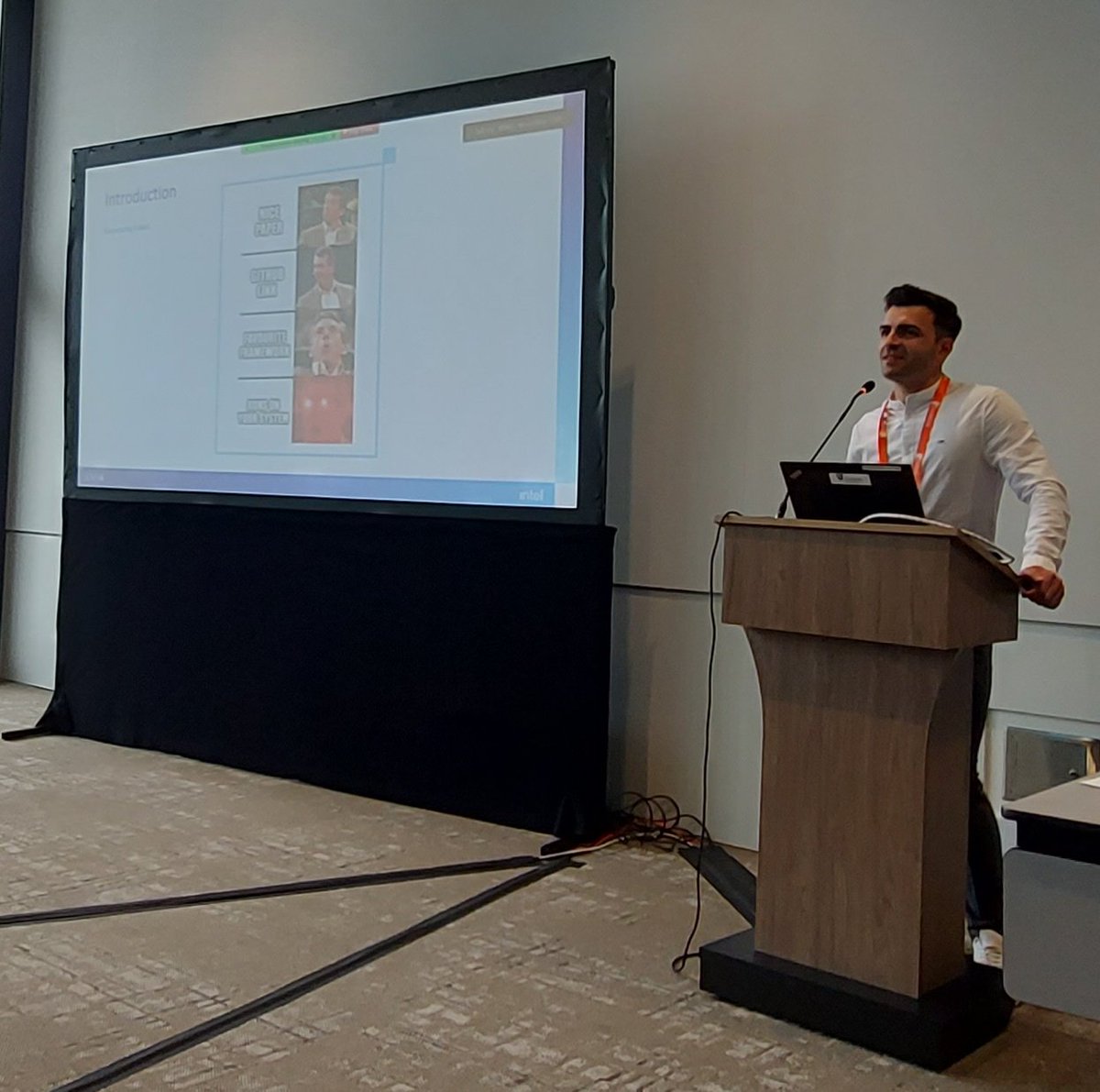 TobyBreckon's tweet photo. VAND - Visual Anomaly and Novelty Detection workshop @CVPR - on now in Summit 330, with keynote by Samet Akcay @intel on his work on anomalib https://t.co/d2G4q4Txg9