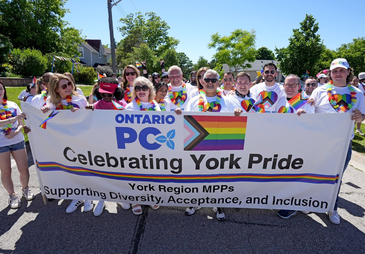 Celebrating pride month! 🌈

Proud to walk with <a href="/fordnation/">Doug Ford</a>, my <a href="/OntarioPCParty/">Ontario PC Party</a> colleagues, friends, and the LGBTQ+ community at @yorkprideca and recognize the ongoing resilience and courage of those who are fighting for equality and justice for all.
