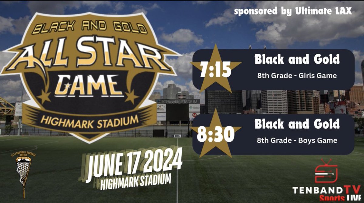 🚨🚨 UPDATE 🚨🚨

Taking the next steps.

Partnering with <a href="/tenbandtv/">Tenband.TV</a> to bring you coverage of today’s Exceptional Senior and 8th Grade All-Star Games presented by Ultimate Lacrosse.

Link to the website feed:  TenBand.tv