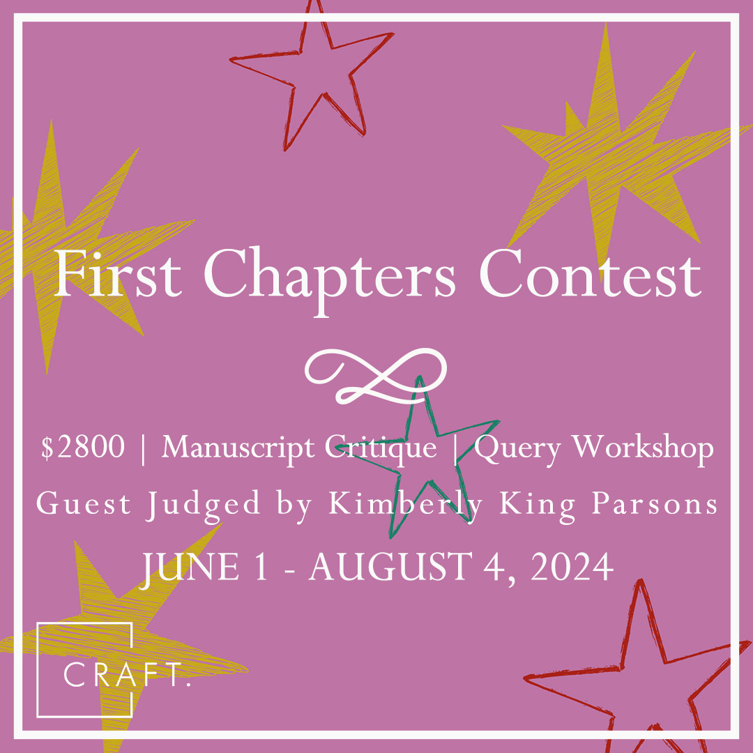 CRAFT (@craftliterary) on Twitter photo Submit to our First Chapters Contest!
—Winner receives a $2,000 award and a full manuscript critique by <a href="/artfuleditor/">Artful Editor</a>.
—Guest judged by Kimberly King Parsons.
—All winners receive an agent query workshop by <a href="/AnnaliseErrico/">Annalise Errico</a> of Ladderbird Literary Agency.
craftliterary.com/craft-first-ch… Submit to our First Chapters Contest!
—Winner receives a $2,000 award and a full manuscript critique by <a href="/artfuleditor/">Artful Editor</a>.
—Guest judged by Kimberly King Parsons.
—All winners receive an agent query workshop by <a href="/AnnaliseErrico/">Annalise Errico</a> of Ladderbird Literary Agency.
craftliterary.com/craft-first-ch…