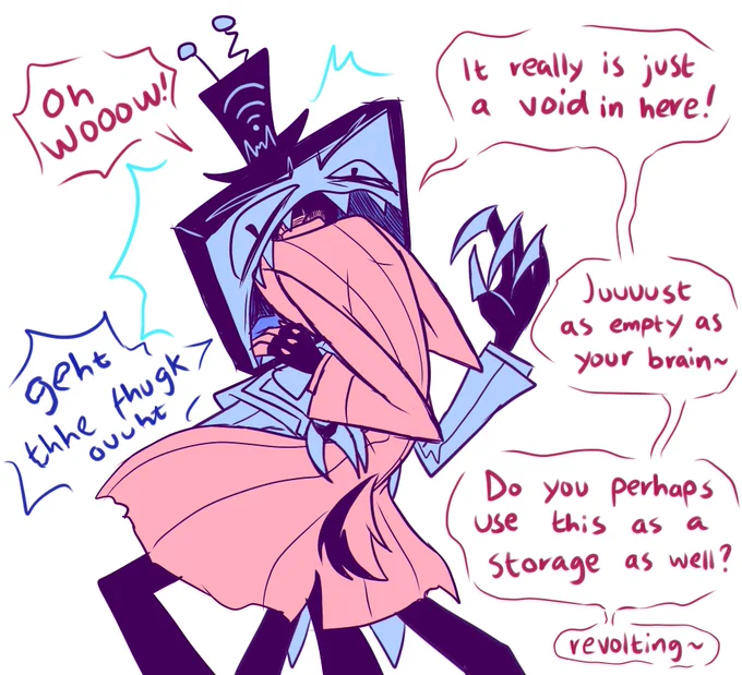 Alastor got a bit curious about how Vox's screen works 📺
#RadioStatic #HazbinHotelAlastor #HazbinHotelVox 