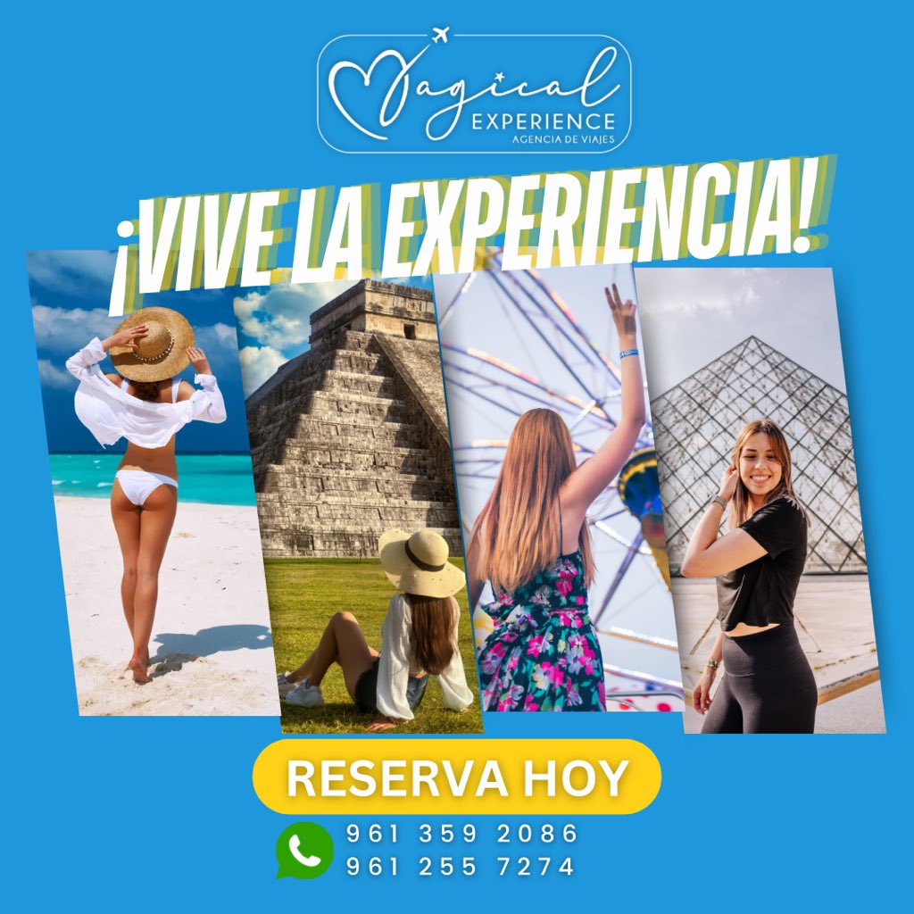 ¡Planea con nosotros el viaje que siempre soñaste!

Tenemos increíbles destinos con los mejores servicios, para que tengas una experiencia única en cada lugar del mundo. 

¡COTIZA HOY TU PRÓXIMA AVENTURA!