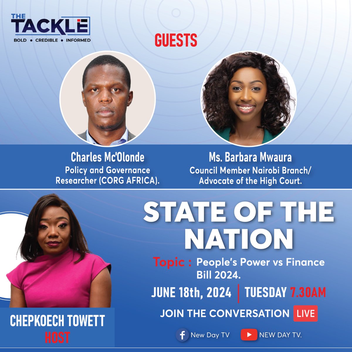 Tomorrow, asubuhi #TheTackle #BalancingTheScales #OccupyParliament