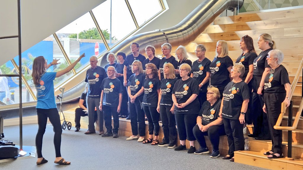 WalesGenePark's tweet photo. Really looking forward to this evening's #agnc2024 conference dinner at the fab @Techniquest Science Discovery Centre! A wonderful welcome from the brilliant @tenovuscancer choir 🙌🏻🙌🏻🙌🏻🎶.
@MedGenWales @GenomicsWales @ResearchWales @BritSocGenMed https://t.co/P9hLd3QZzo